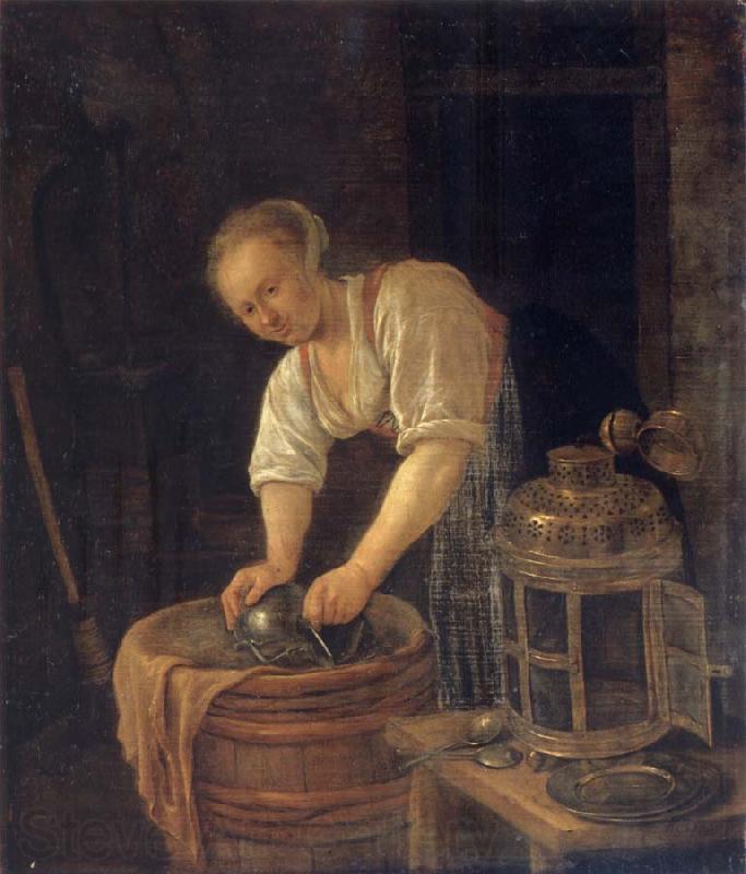 Jan Steen Woman sourig a pot France oil painting art